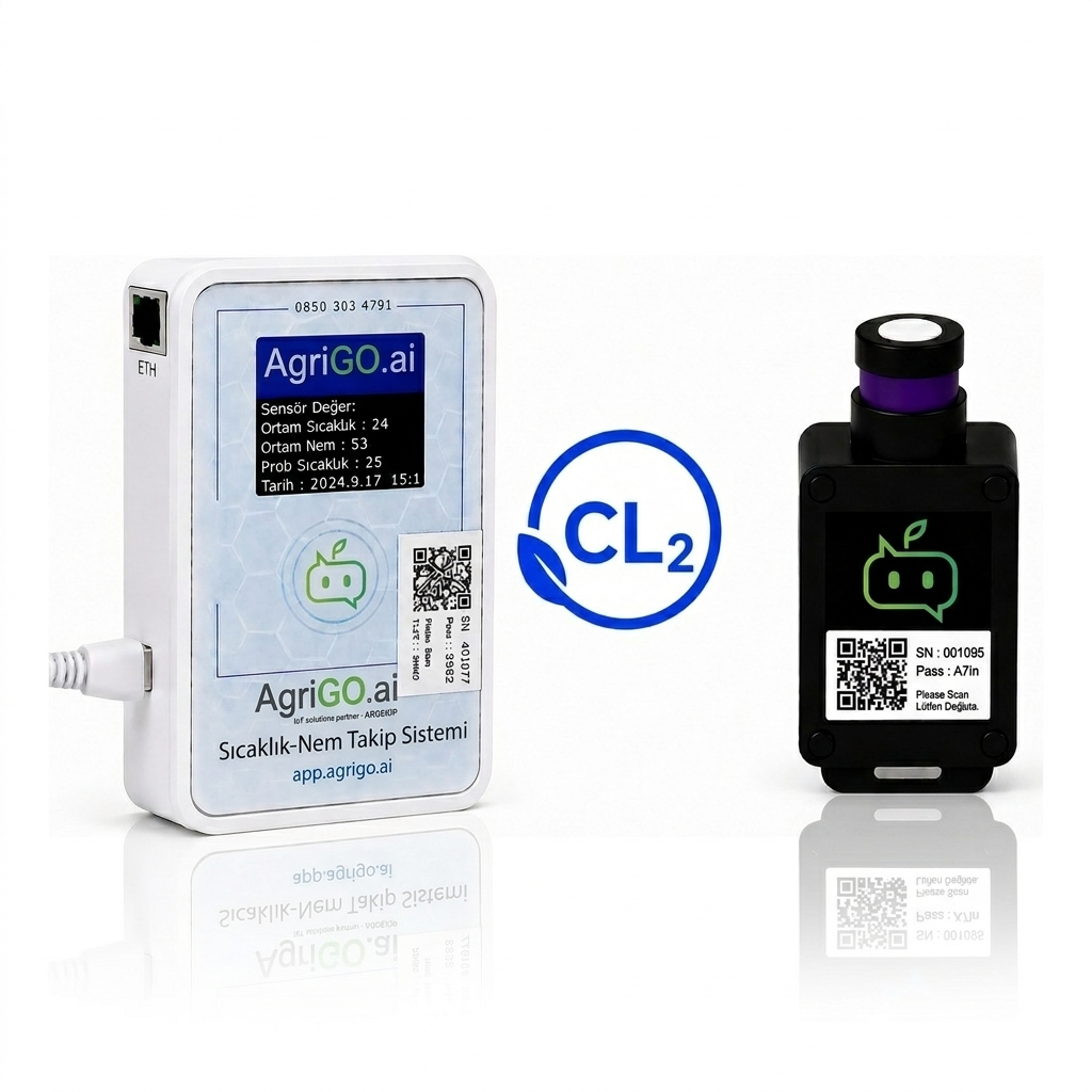 AgriGO Ethernet Klor (Cl₂) Gaz Sensörü