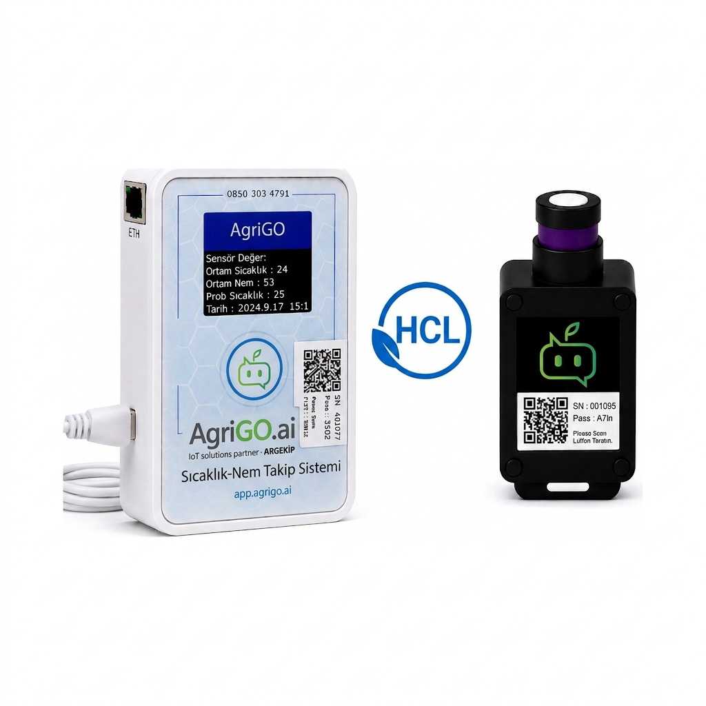 AgriGO Ethernet Hidrojen Klorür (HCl) Gaz Sensörü